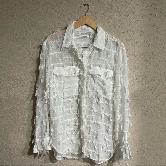 REJINA PYO | Sophie Textured Button-Down Top Size: Small - Picture 2 of 6
